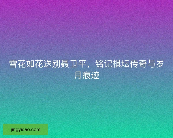 雪花如花送别聂卫平，铭记棋坛传奇与岁月痕迹